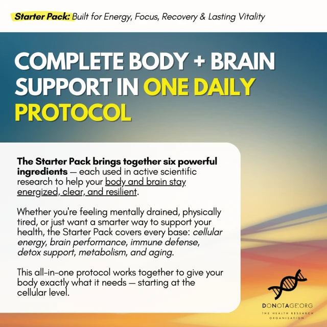 Longevity Starter Pack – 6 Wirkstoffe für Energie, Fokus & Zellgesundheit
