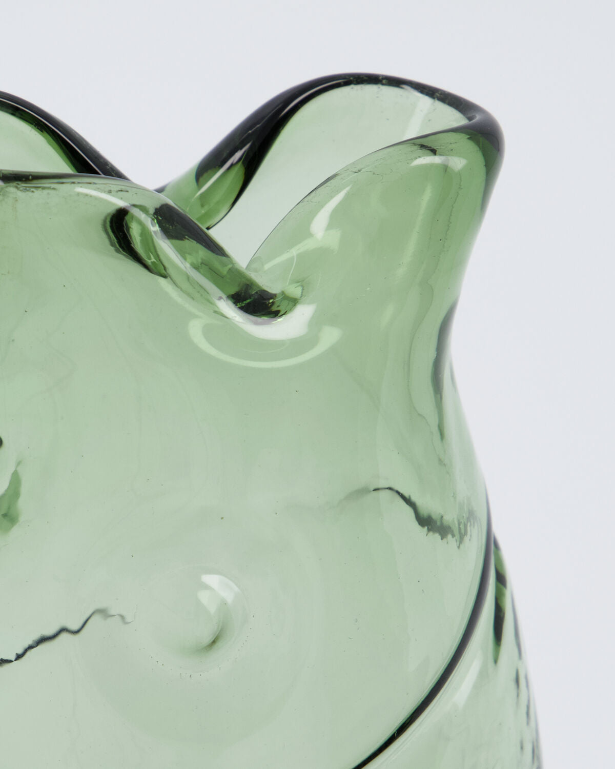 House Doctor Vase Fish – Grün – L: 11 cm, B: 7 cm, H: 27.5 cm