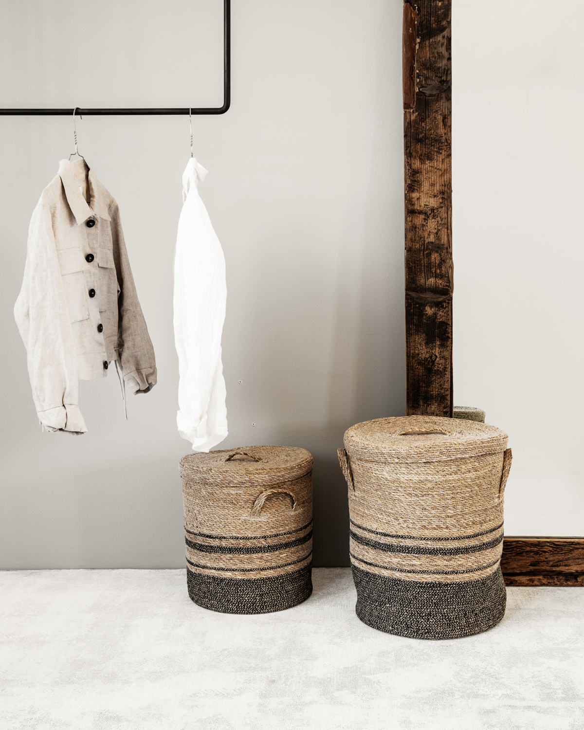 Stockage avec couvercle, HDLaundry, Nature