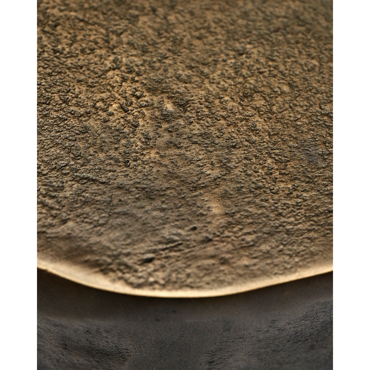 Side table, HDMeta, antique brass finish