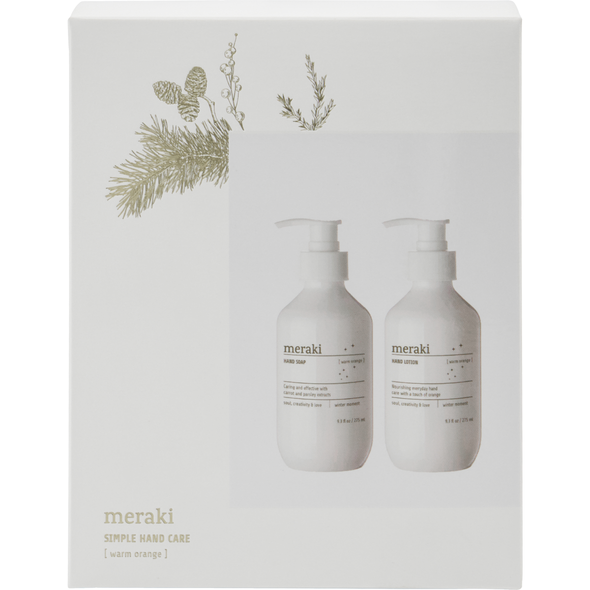 Coffret cadeau, Orange chaud, Moment d'hiver, Blanc