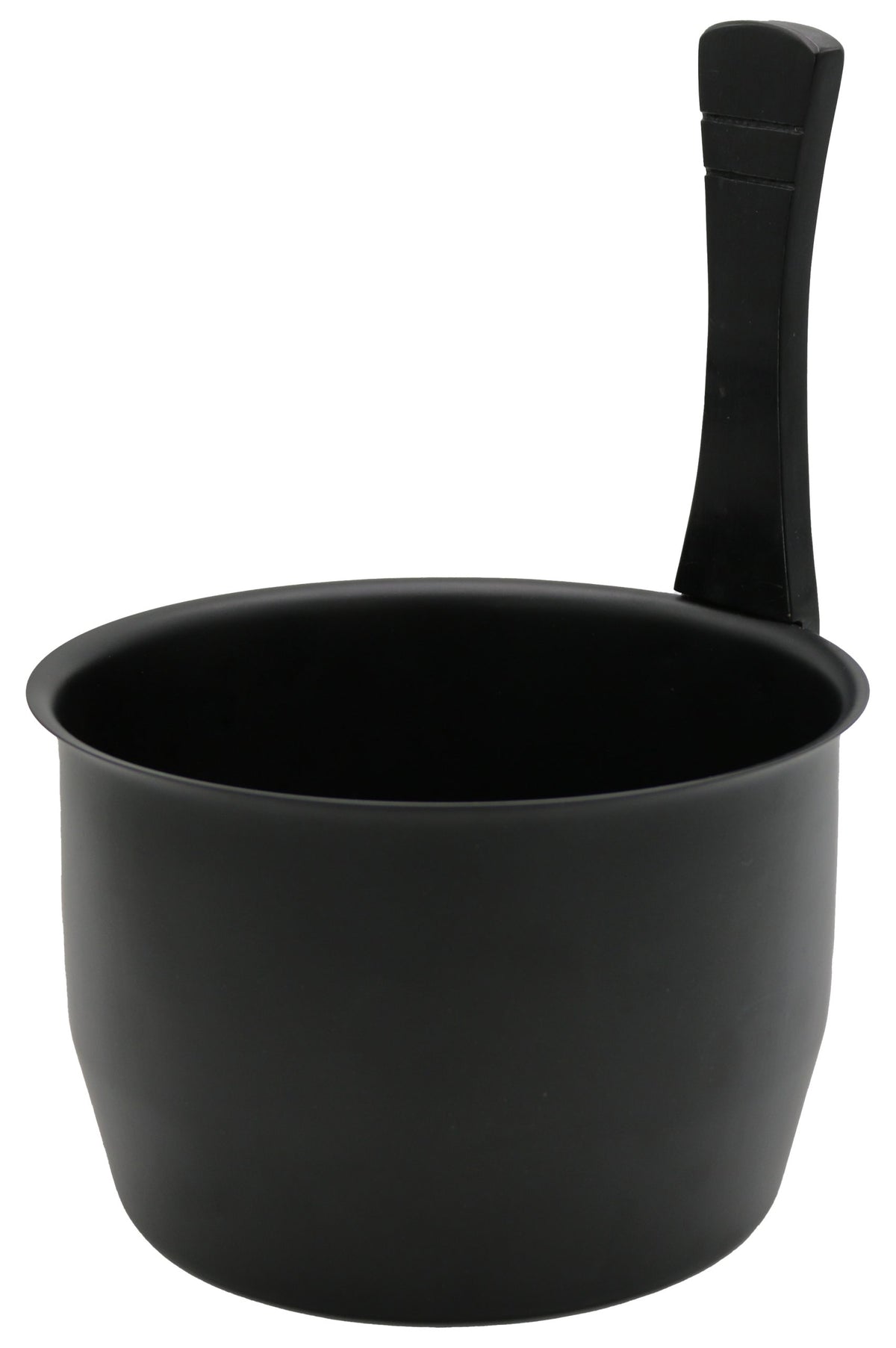 Saunaeimer Edelstahl 4,5 l – Schwarz mit Buchengriff – Piki – Produktansicht