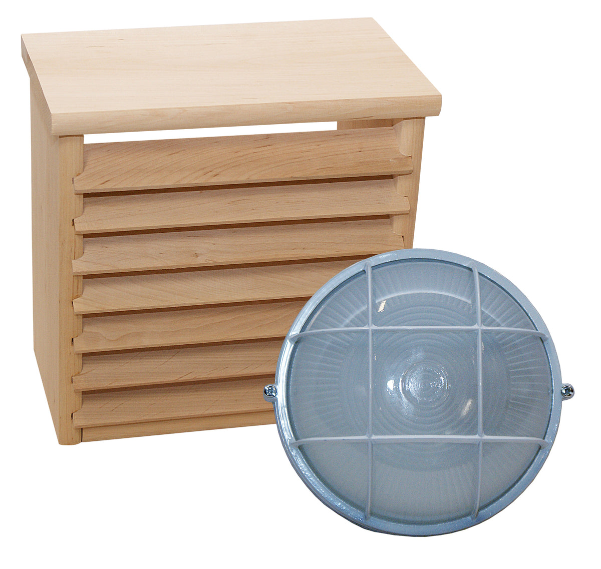 Saunaleuchte mit Schwarzerlenschirm – 230 V, IP54, T125 – Modell 46353 – Produktansicht