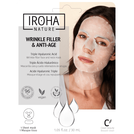 Masque Tissu Visage & Cou - Triple HA - Combleur de Rides & Anti-Âge