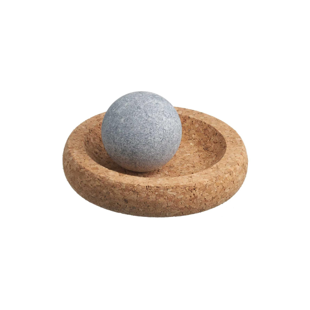 HUKKA Mini Solejoy – Fussmassagestein mit Korkbasis