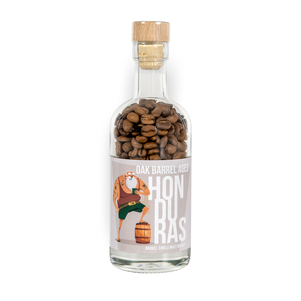 Whiskey Barrel Aged Honduras – Kaffeebohnen, 90 g