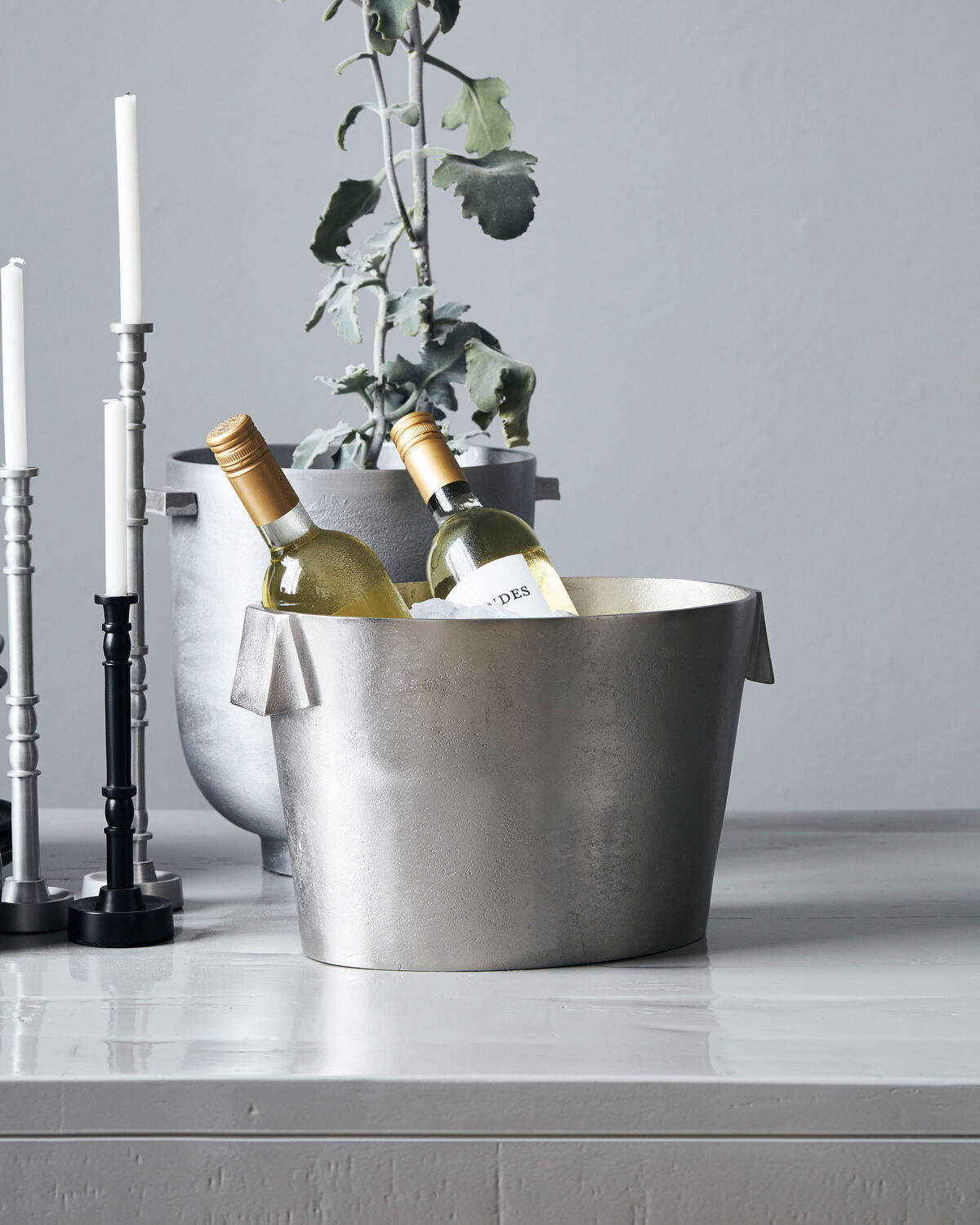 House Doctor Buck Weinkühler Silber, oval, 32 cm – Ansicht 2