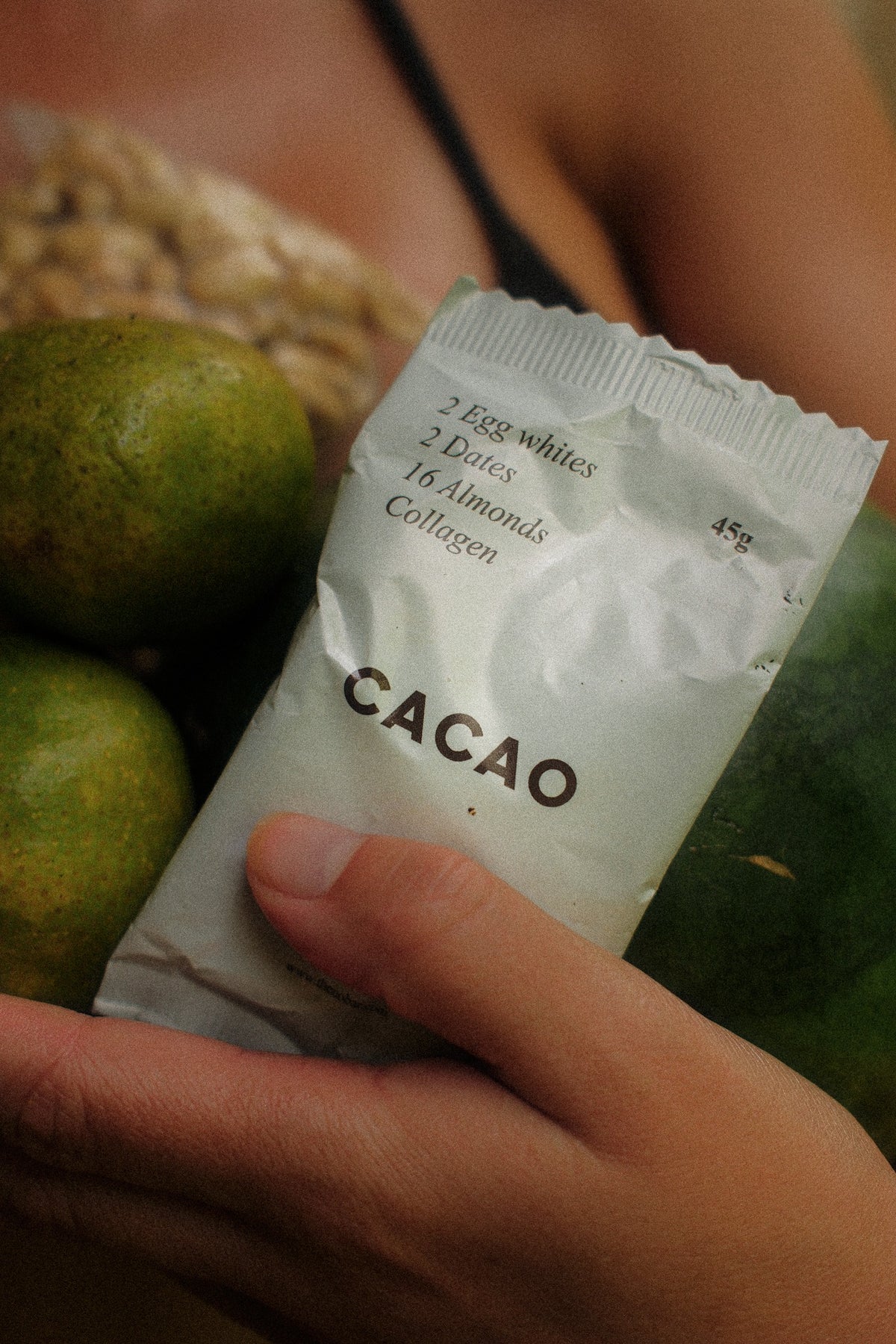 THE NO BAR Cacao – Verpackung, Detail oder Markenmoment