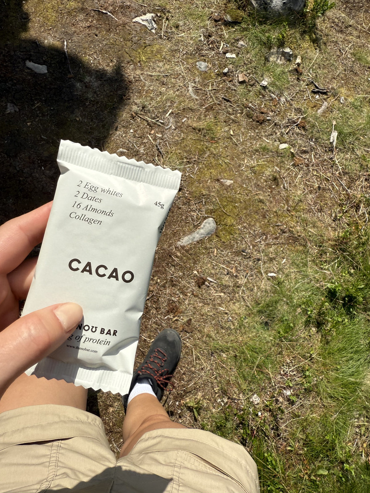 THE NO BAR Cacao – Verpackung, Detail oder Markenmoment