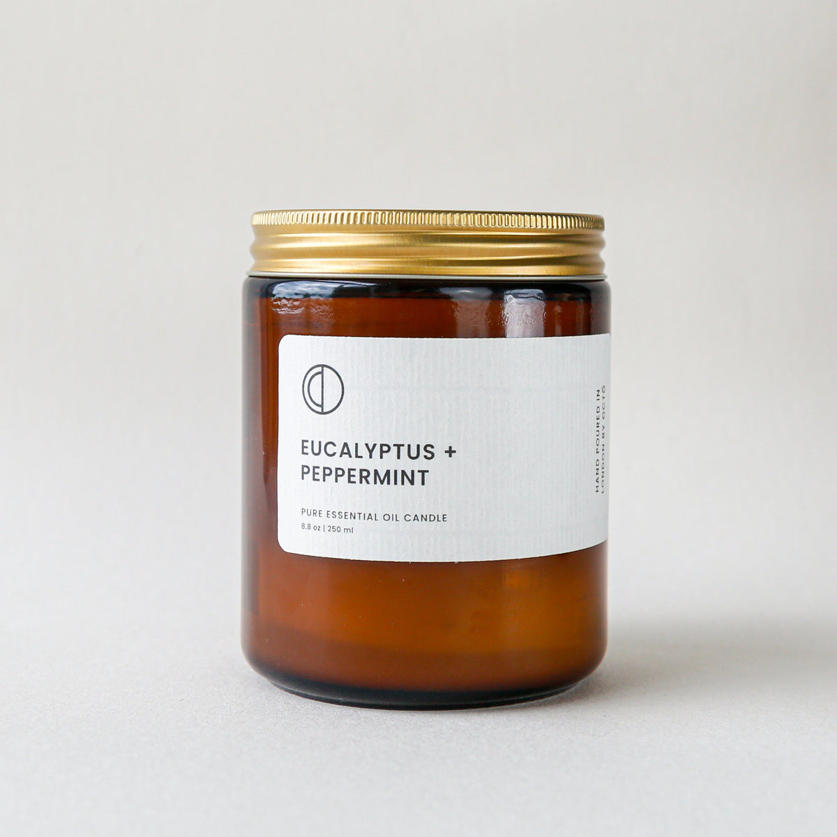 Octo London Eucalyptus + Peppermint – Duftkerze im Braunglas