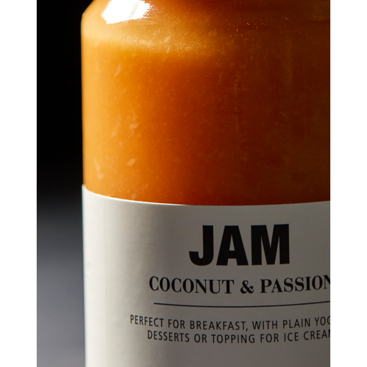 Jam with coconut and passion fruit