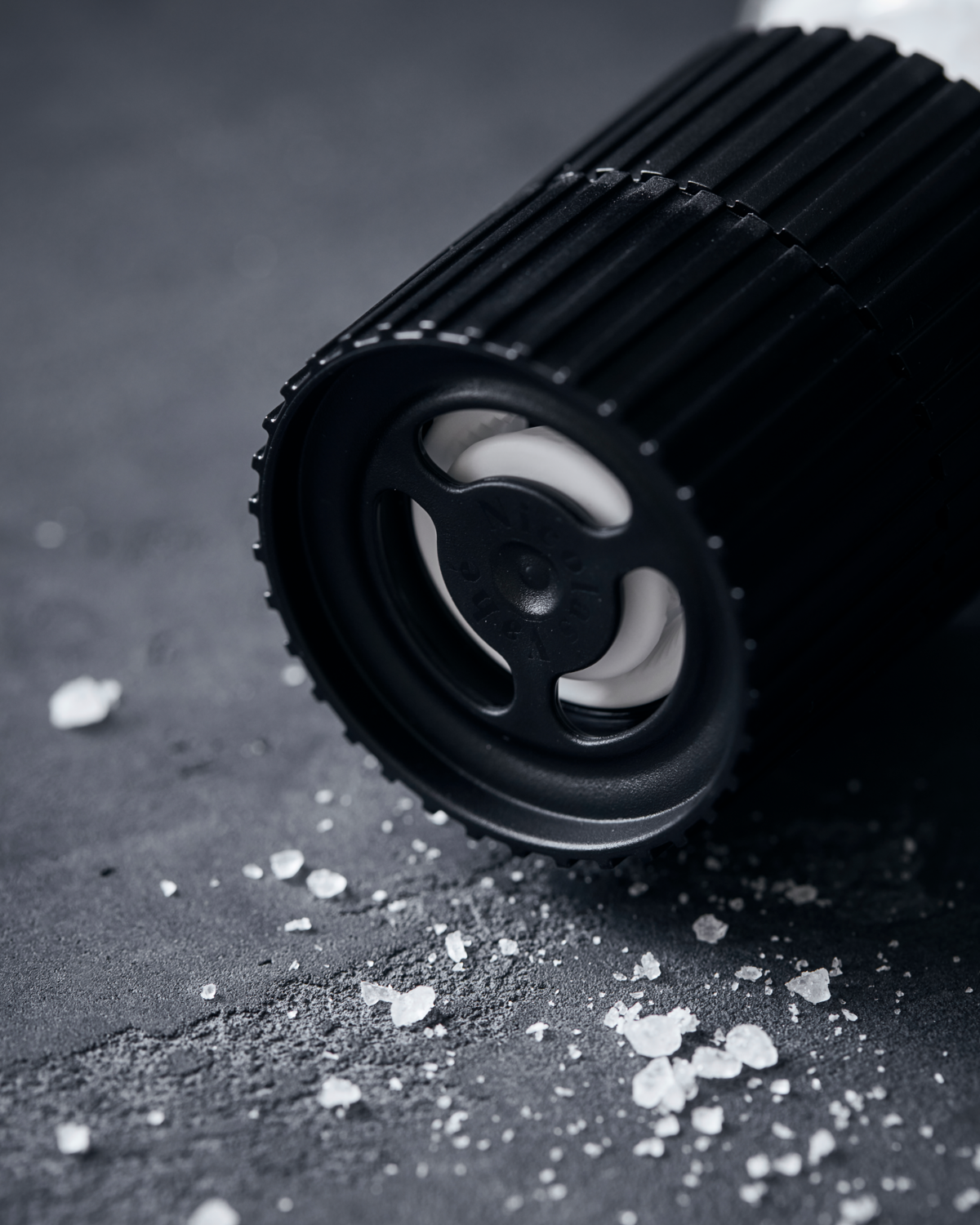 Salt mill with sea salt