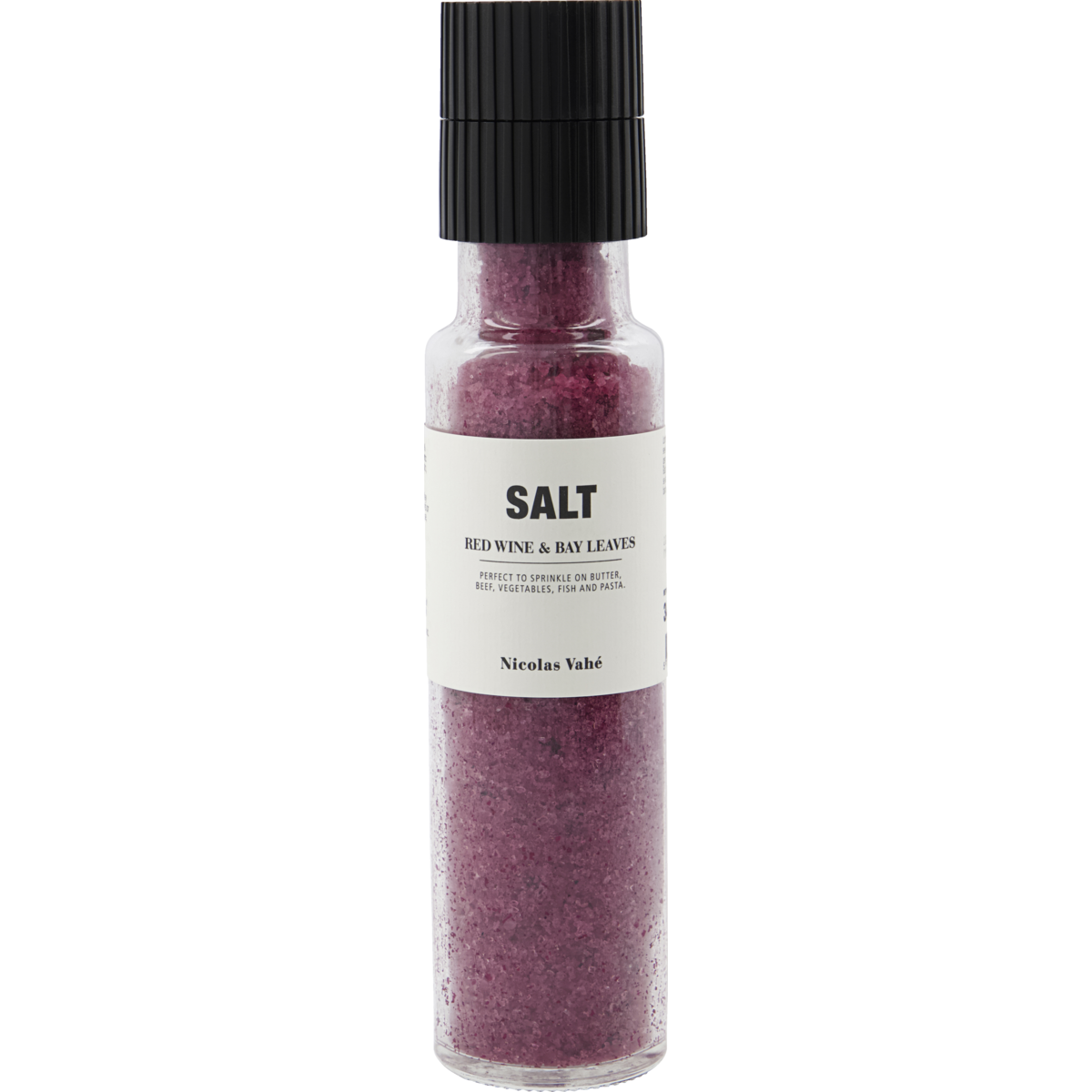 Salzmühle mit Rotwein und Lorbeerblättern