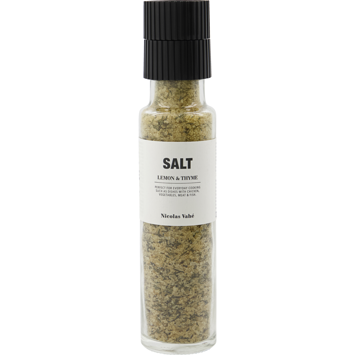 Salzmühle mit Zitrone und Thymian