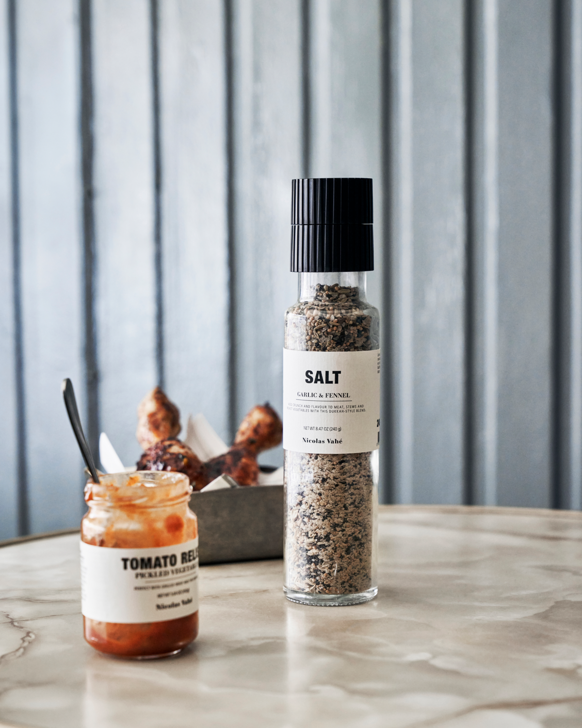 Nicolas Vahé Salt Mill with Garlic and Fennel