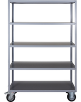 Shelving unit w. 4 wheels, NVTrolley, Grey
