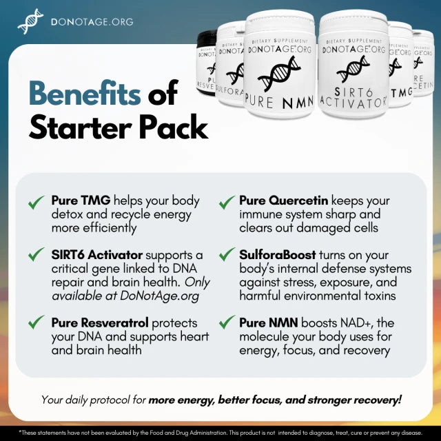 Longevity Starter Pack – 6 Wirkstoffe für Energie, Fokus & Zellgesundheit