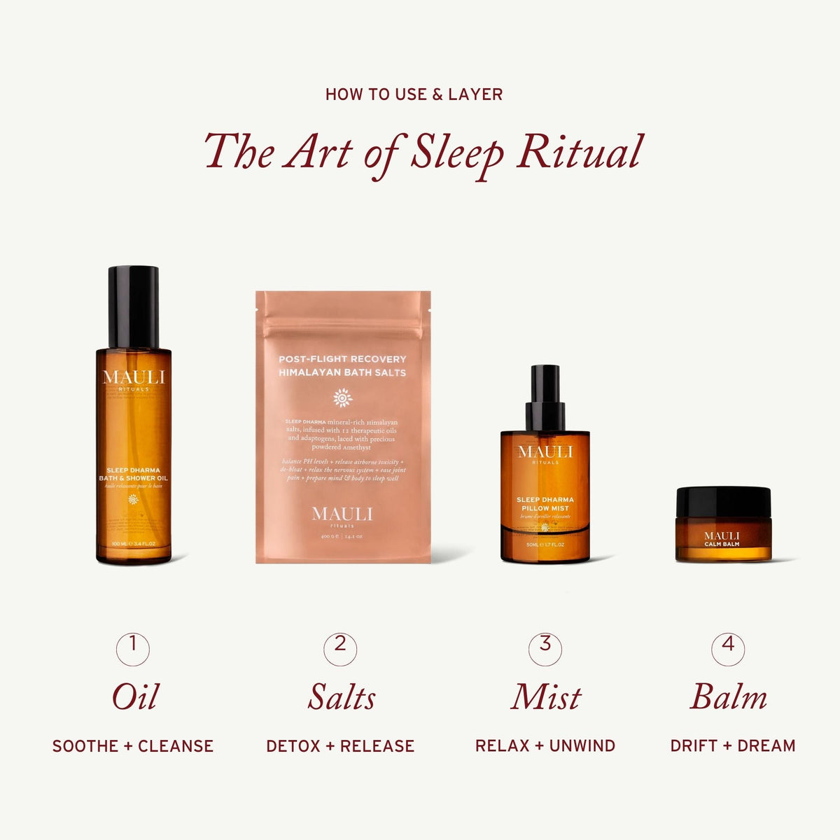 MAULI RITUALS Sleep Dharma Bath & Shower Oil – Badeöl 100 ml – Produktansicht 5