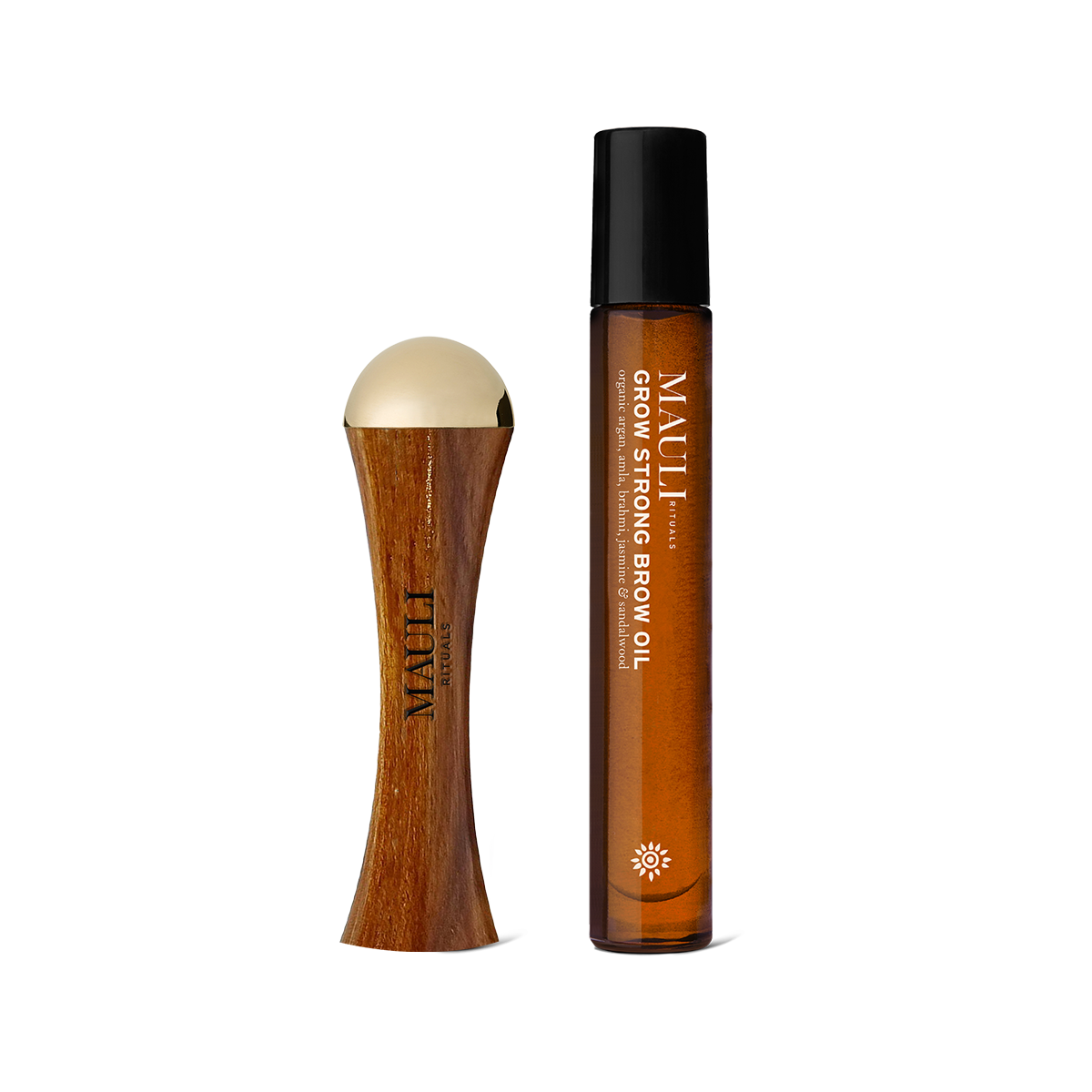 MAULI RITUALS Brow Lift Duo – Augenbrauenöl & Kansa-Tool
