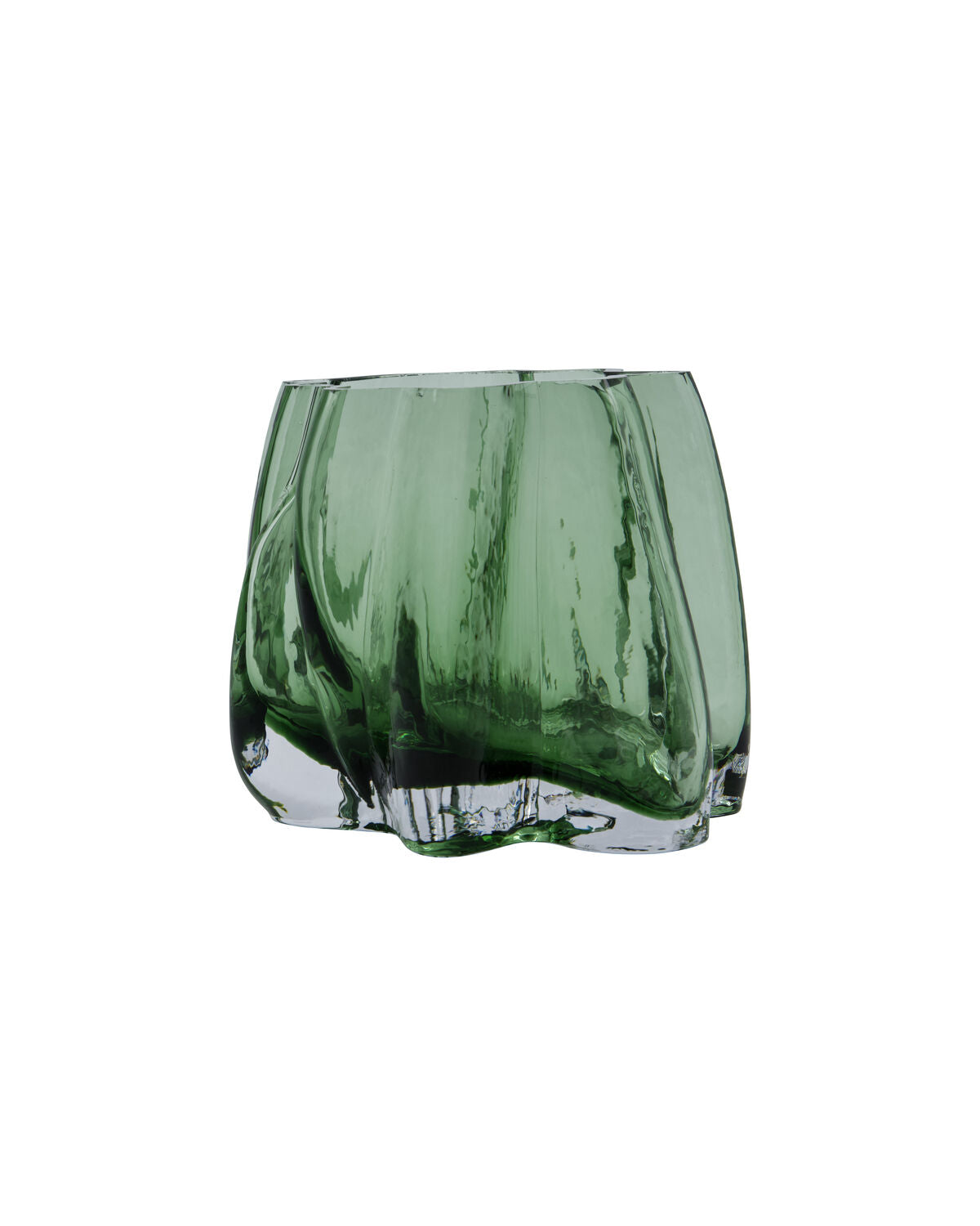 House Doctor Teelichthalter Curva – Grün – H: 12.5 cm, dia L: 15 cm