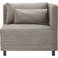 Graubraunes Sofa Eckteil