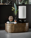Table basse Rota avec finition en laiton antique