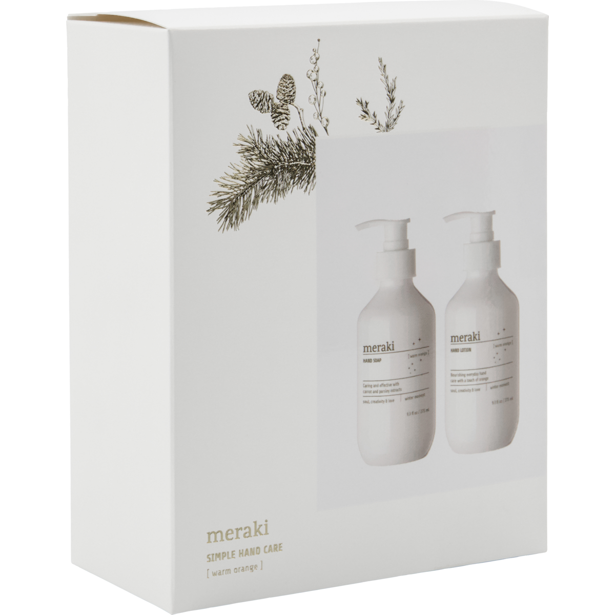 Coffret cadeau, Orange chaud, Moment d'hiver, Blanc