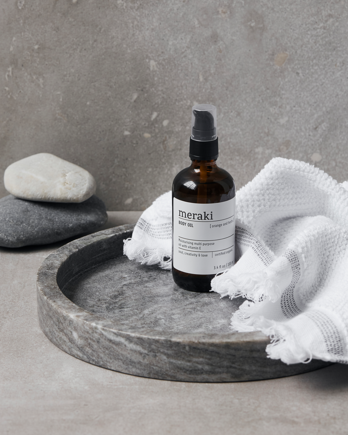 Body oil, Orange & herbs, Brown