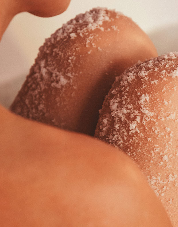 Mineral Salt Body Scrub with Almond &amp; Cinnamon