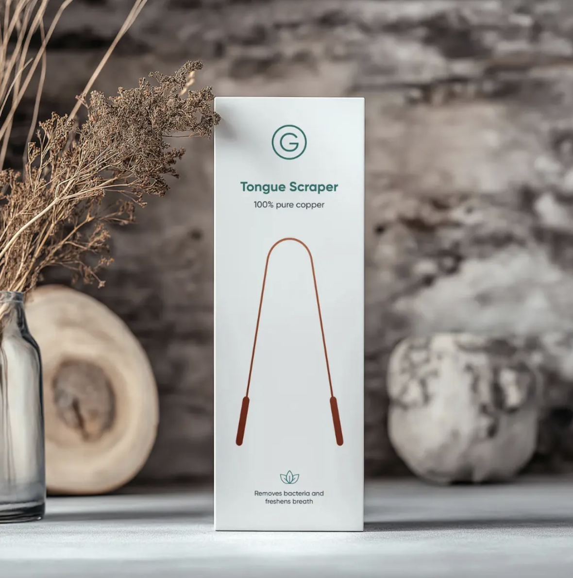 Kupfer Zungenschaber