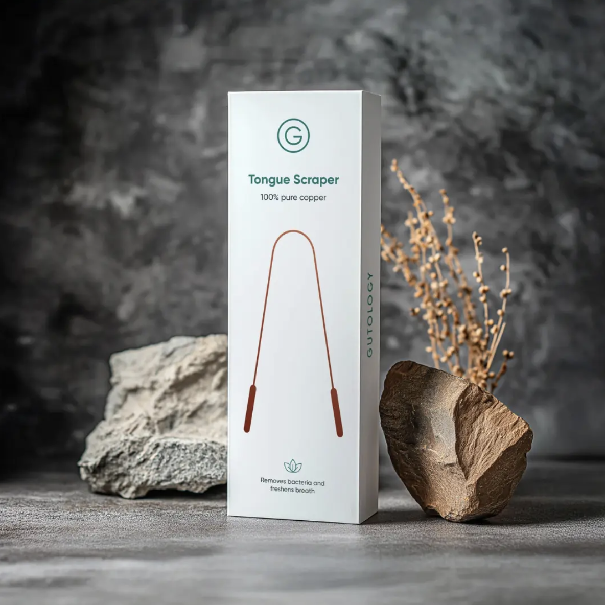 Kupfer Zungenschaber