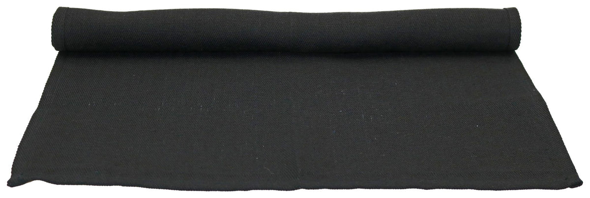 Sauna-Sitzunterlage Leinen 45 × 55 cm – Schwarz – Produktansicht