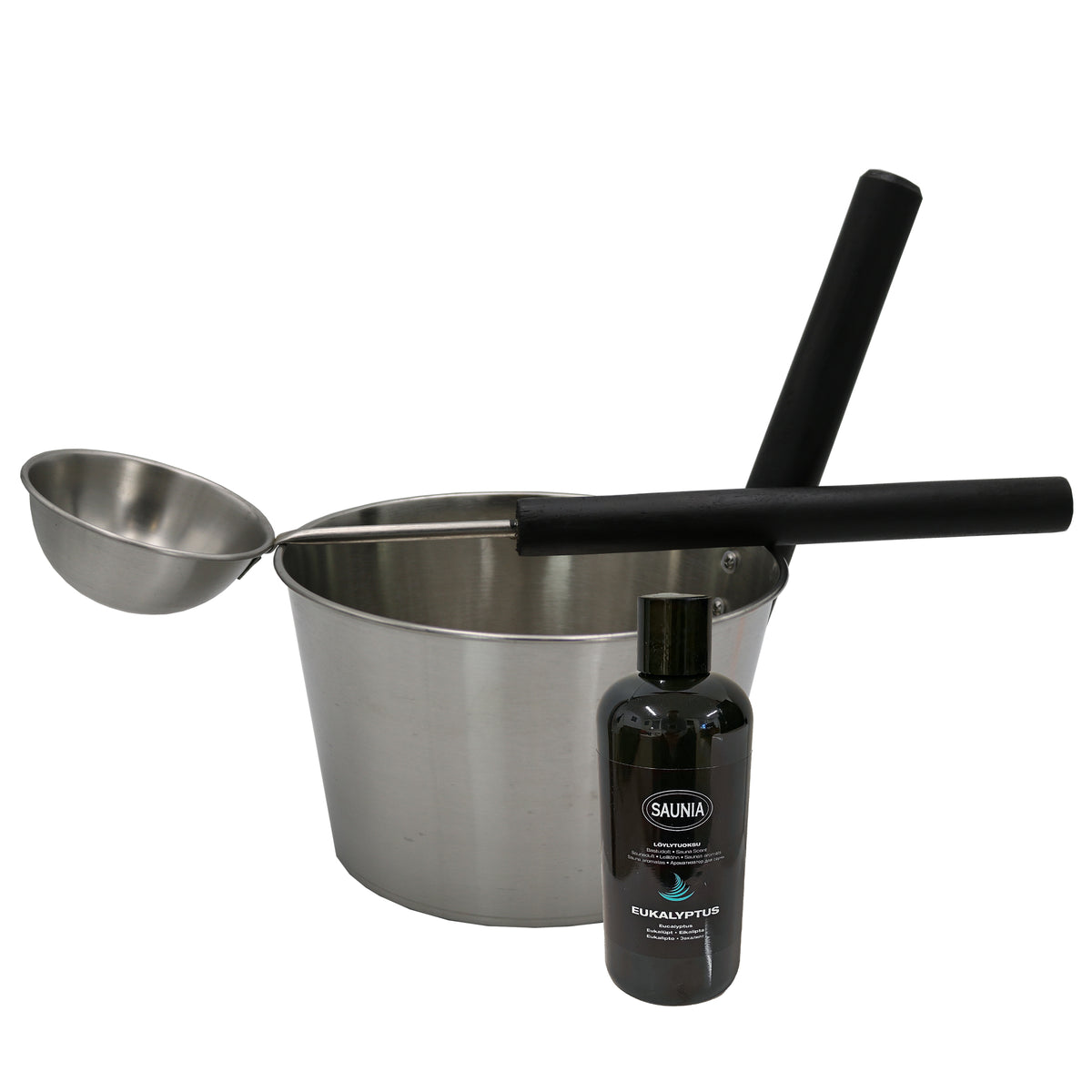 Sauna-Set – Eimer, Kelle und 500 ml Saunaaufguss – Produktansicht
