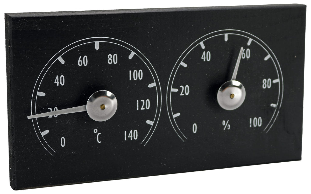 Sauna-Thermometer und Hygrometer Schwarz – Modell 465M – Produktansicht