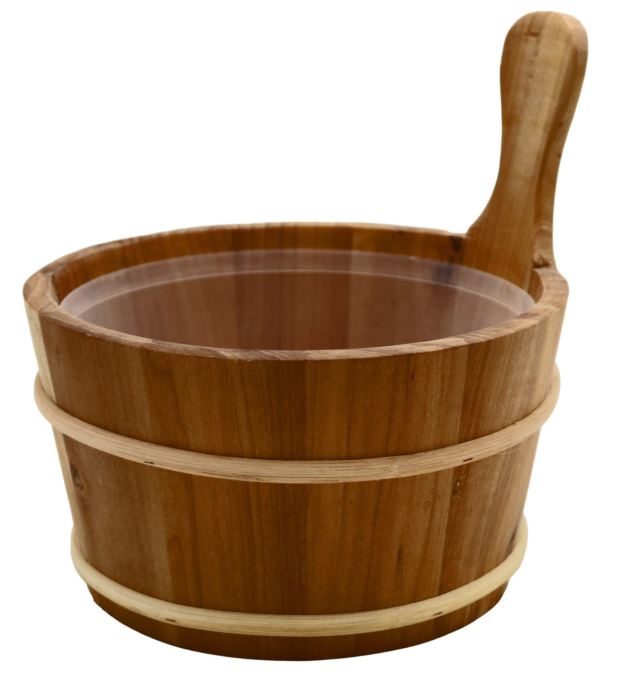 Saunaeimer Thermoholz 4 l mit Kunststoffeinsatz – geölt – Produktansicht