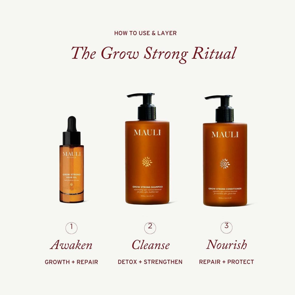 MAULI RITUALS Grow Strong Hair 3 Step Ritual – Haarpflege-Set – Produktansicht 5