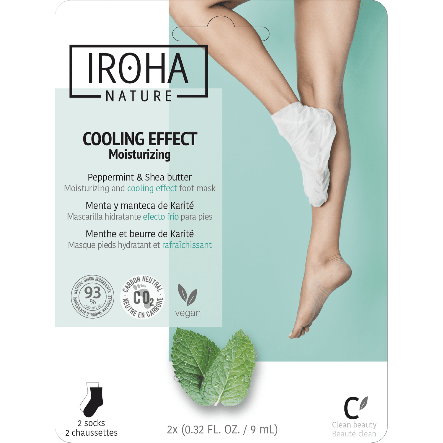 Masque pour les pieds à effet rafraîchissant