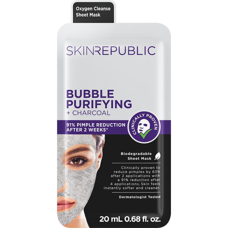 Bubble Purifying + Charcoal Gesichts-Tuchmaske