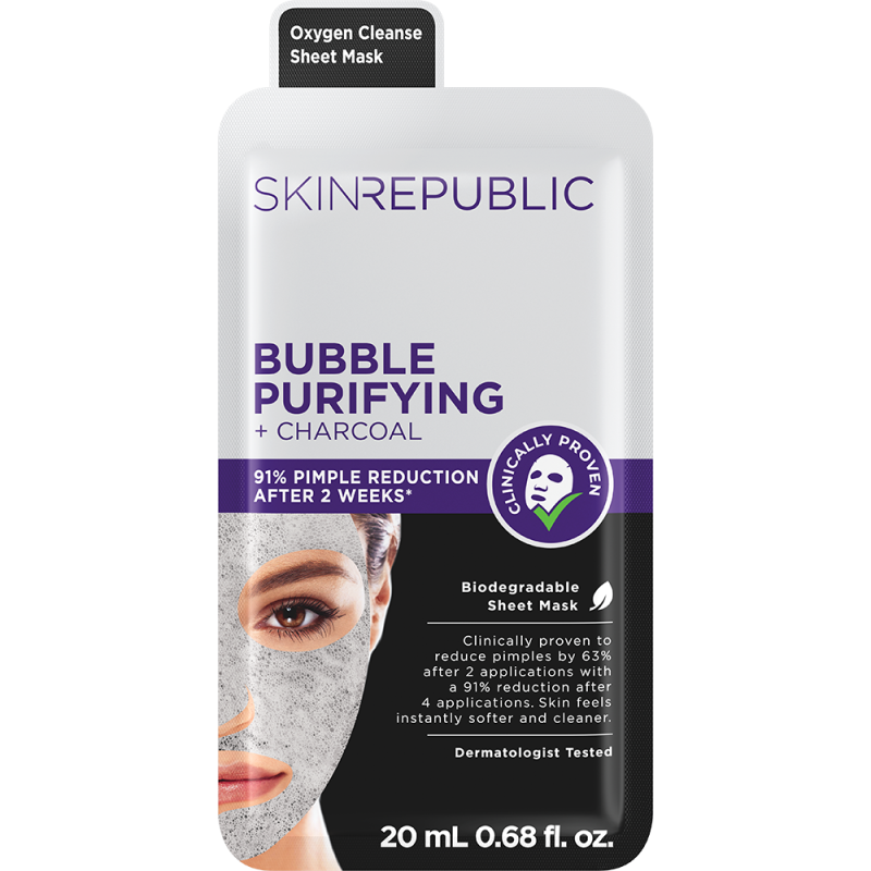 Masque purifiant à bulles et charbon actif