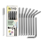 Set of 8 KNYGbare drinking straws made of stainless steel - 22 cm