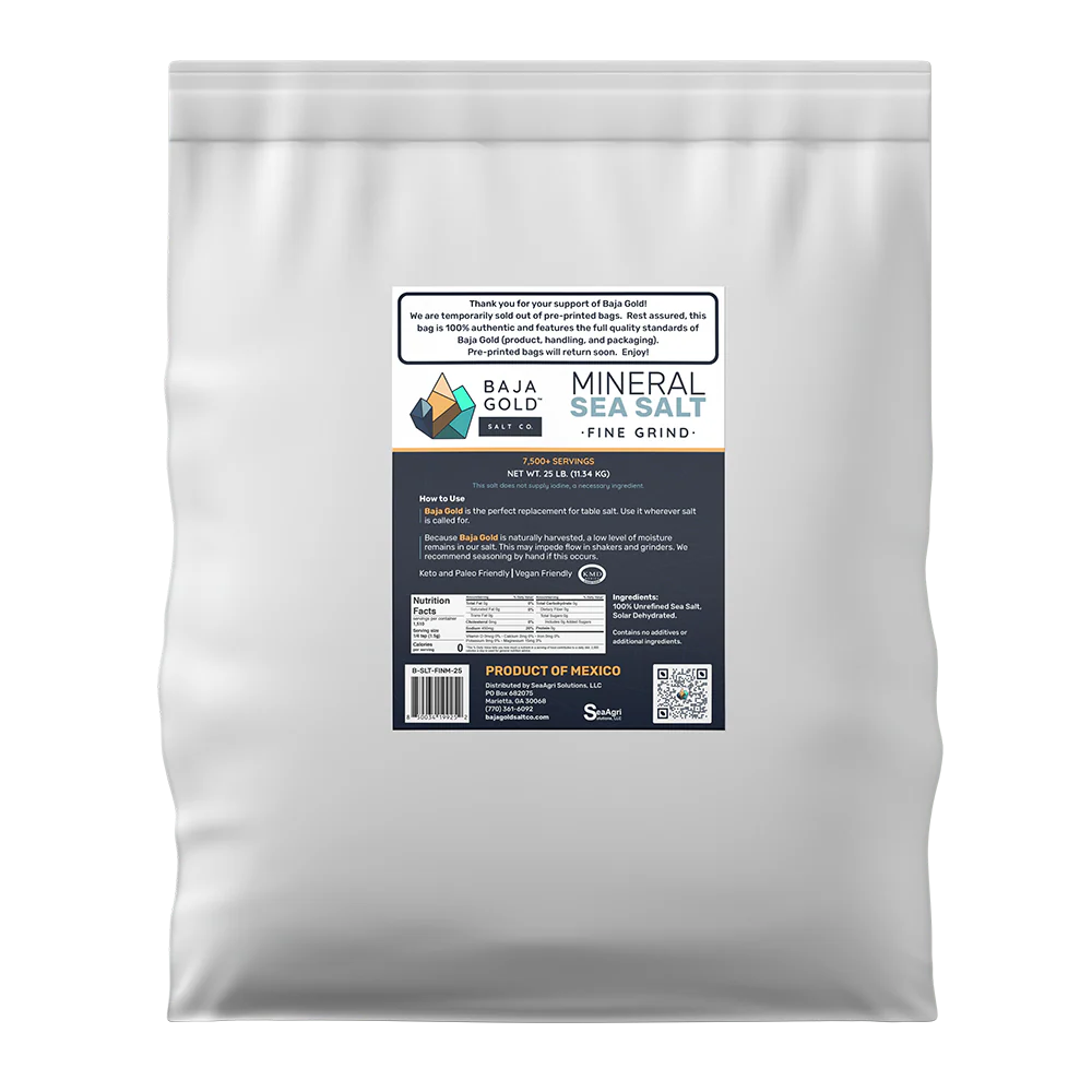 Baja Gold Signature Mineral Sea Salt - Fine Grind