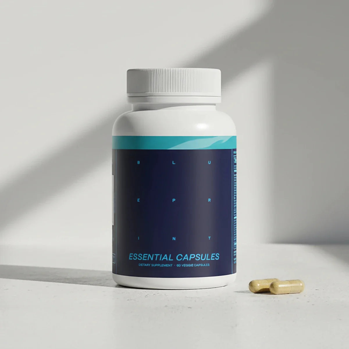 Blueprint Essential Capsules Dose Vorderseite bei SAUNDAY