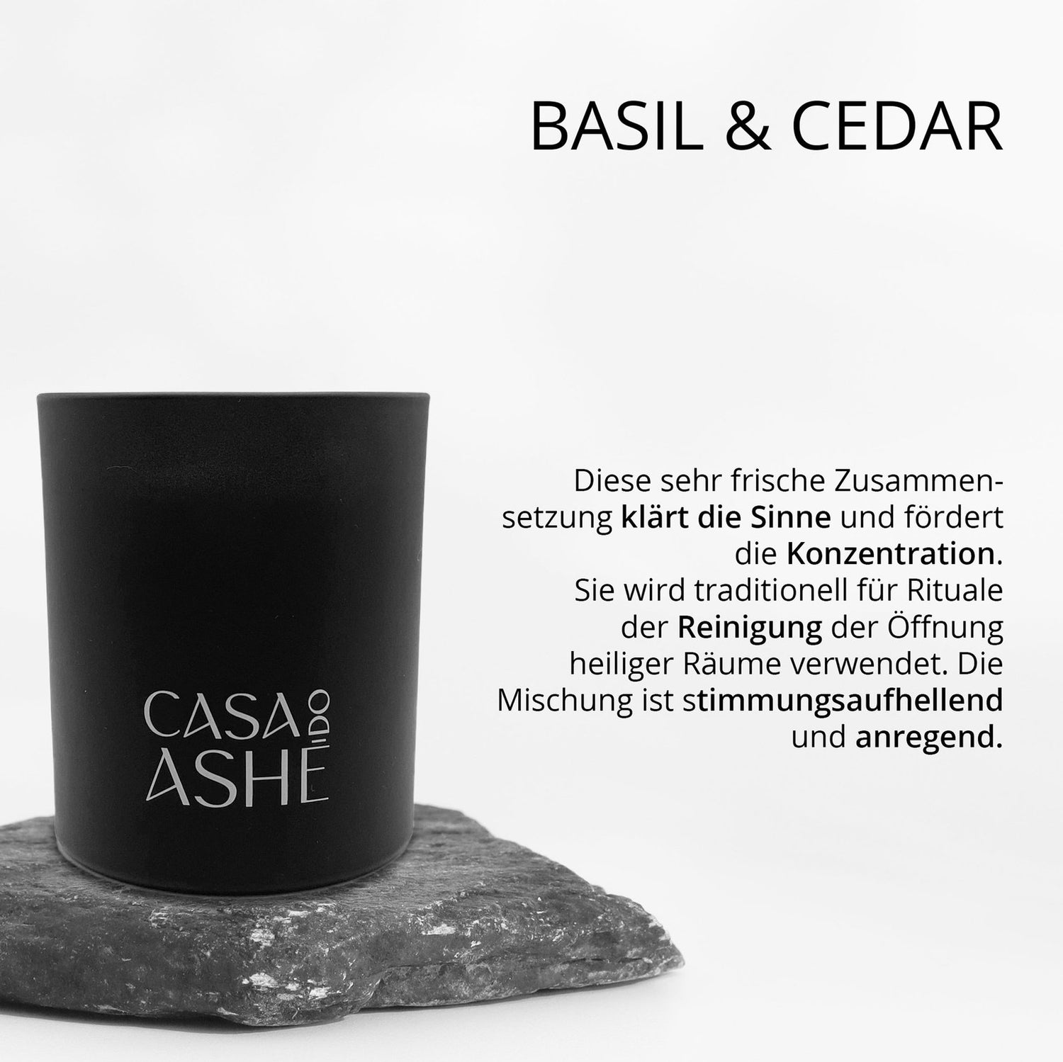 Bougie parfumée au basilic & bois de cèdre