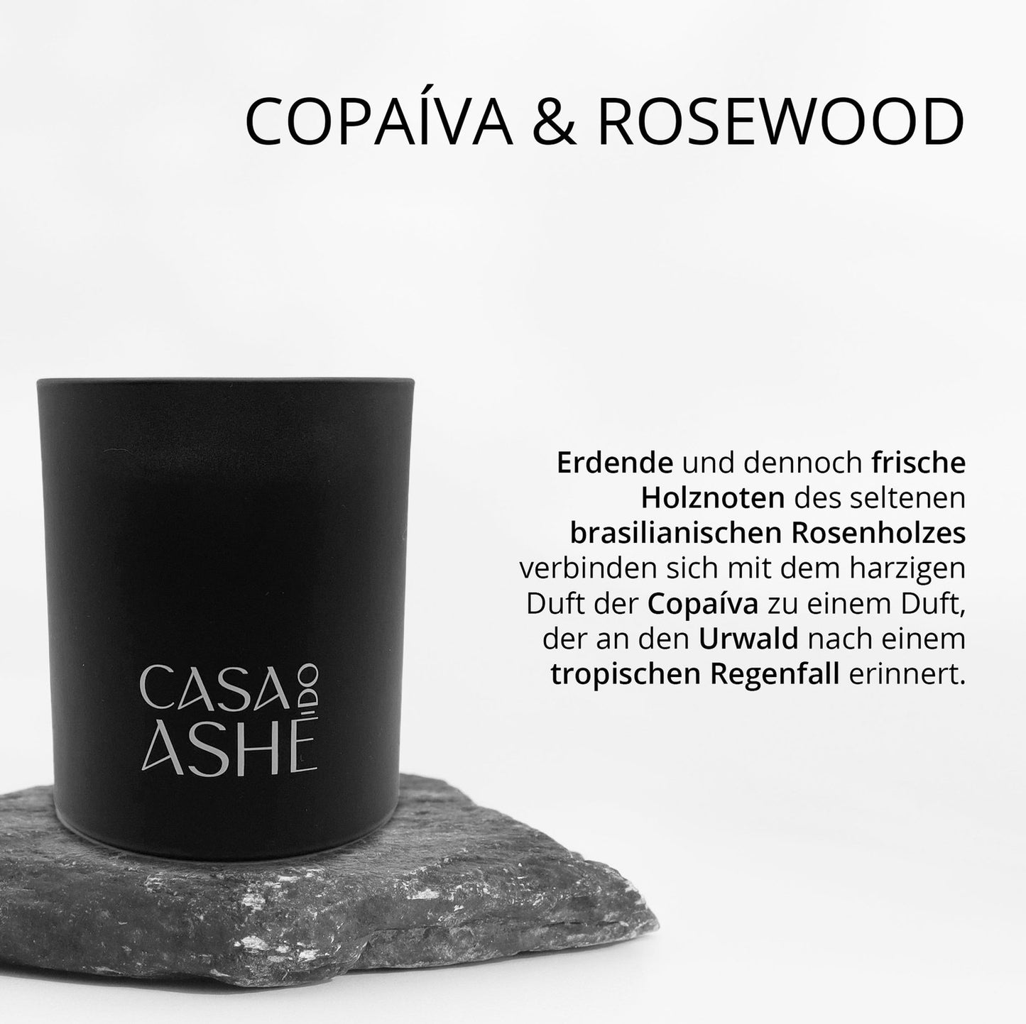 Duftkerze mit Copaíva & Rosenholz