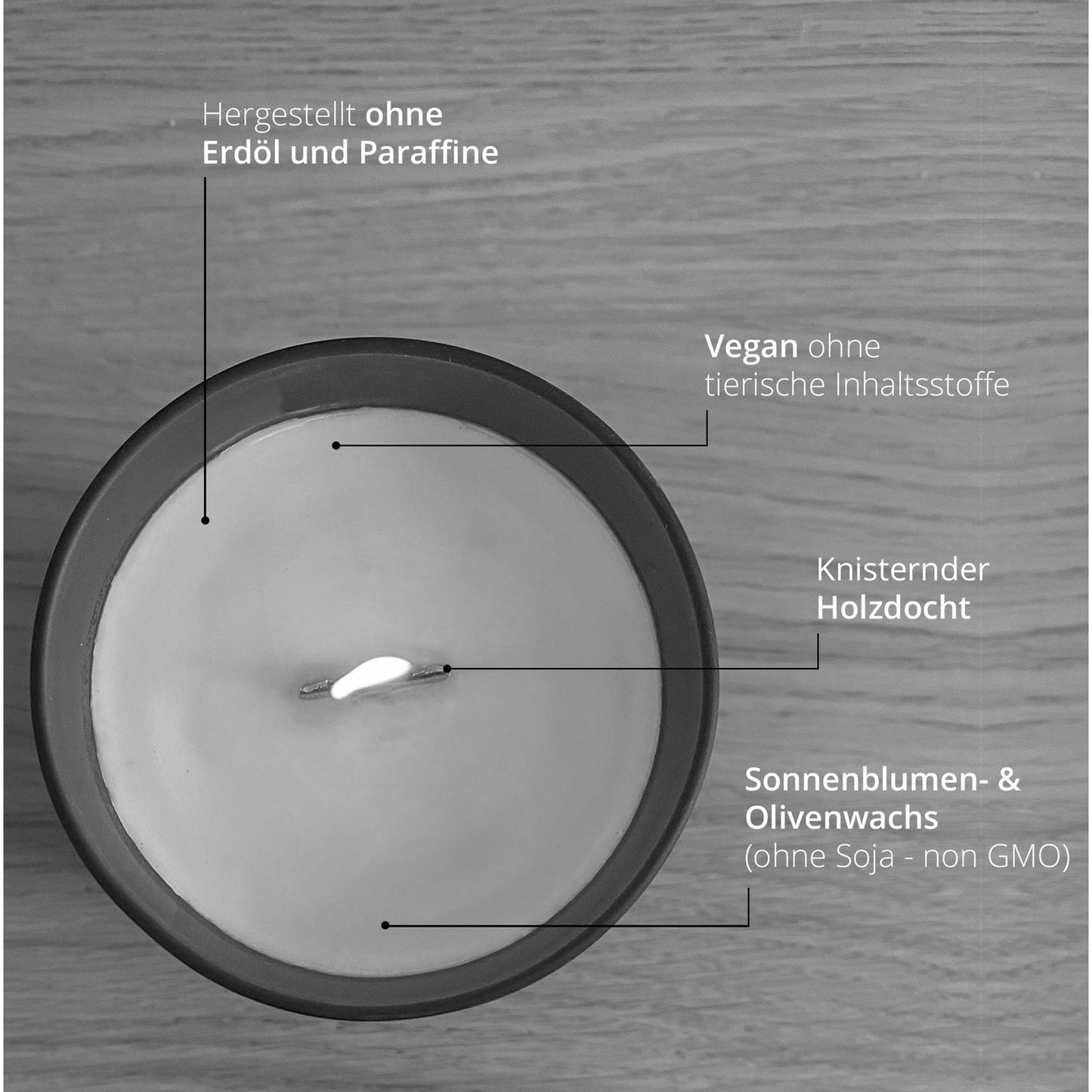 Duftkerze mit Copaíva & Rosenholz