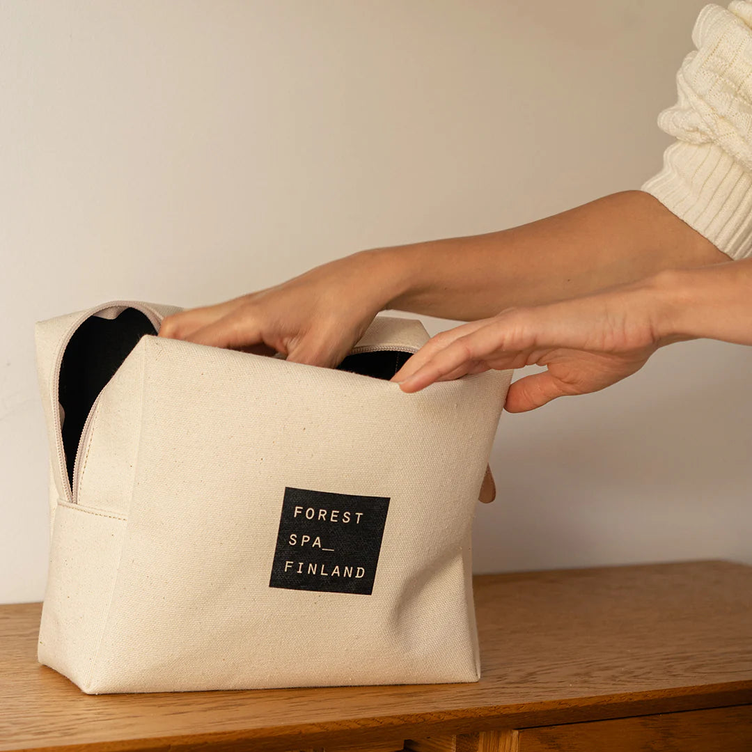 Holiday travel cosmetic bag