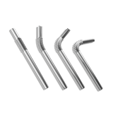 4er Set KNYGbare Trinkhalme aus Edelstahl- 16cm