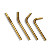 Set of 4 KNYGbare stainless steel drinking straws - 16cm