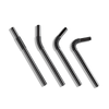 Set of 4 KNYGbare stainless steel drinking straws - 16cm