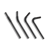 Set of 4 KNYGbare stainless steel drinking straws - 16cm